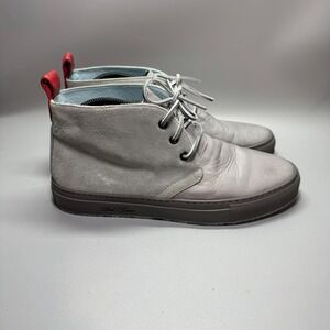 Del Toro Chukka Suede Boots Mens Size 9 Gray Leather Made in Italy‎